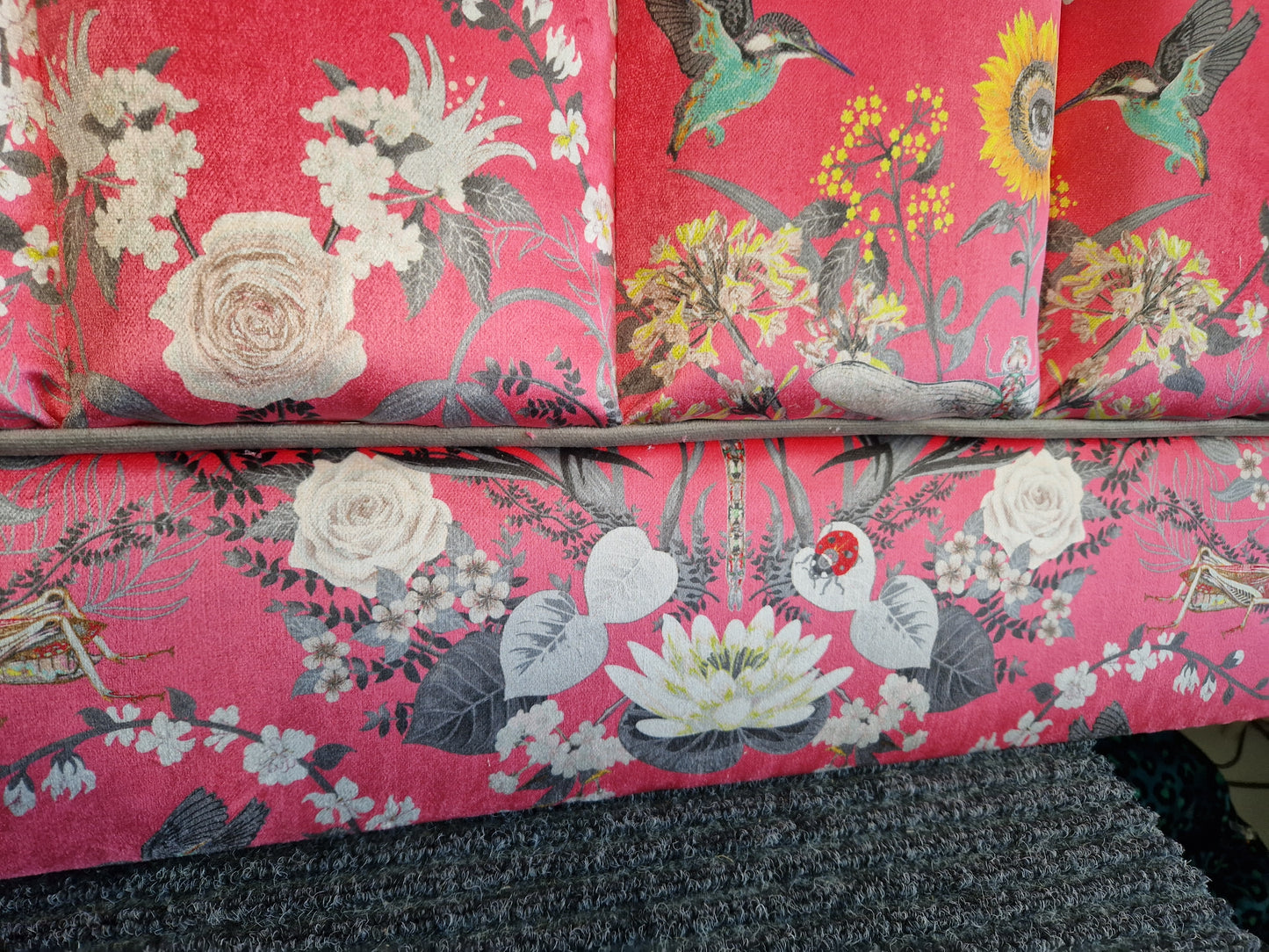 Fluted Headboard Garden Treasures in Candy Pink by Becca Who