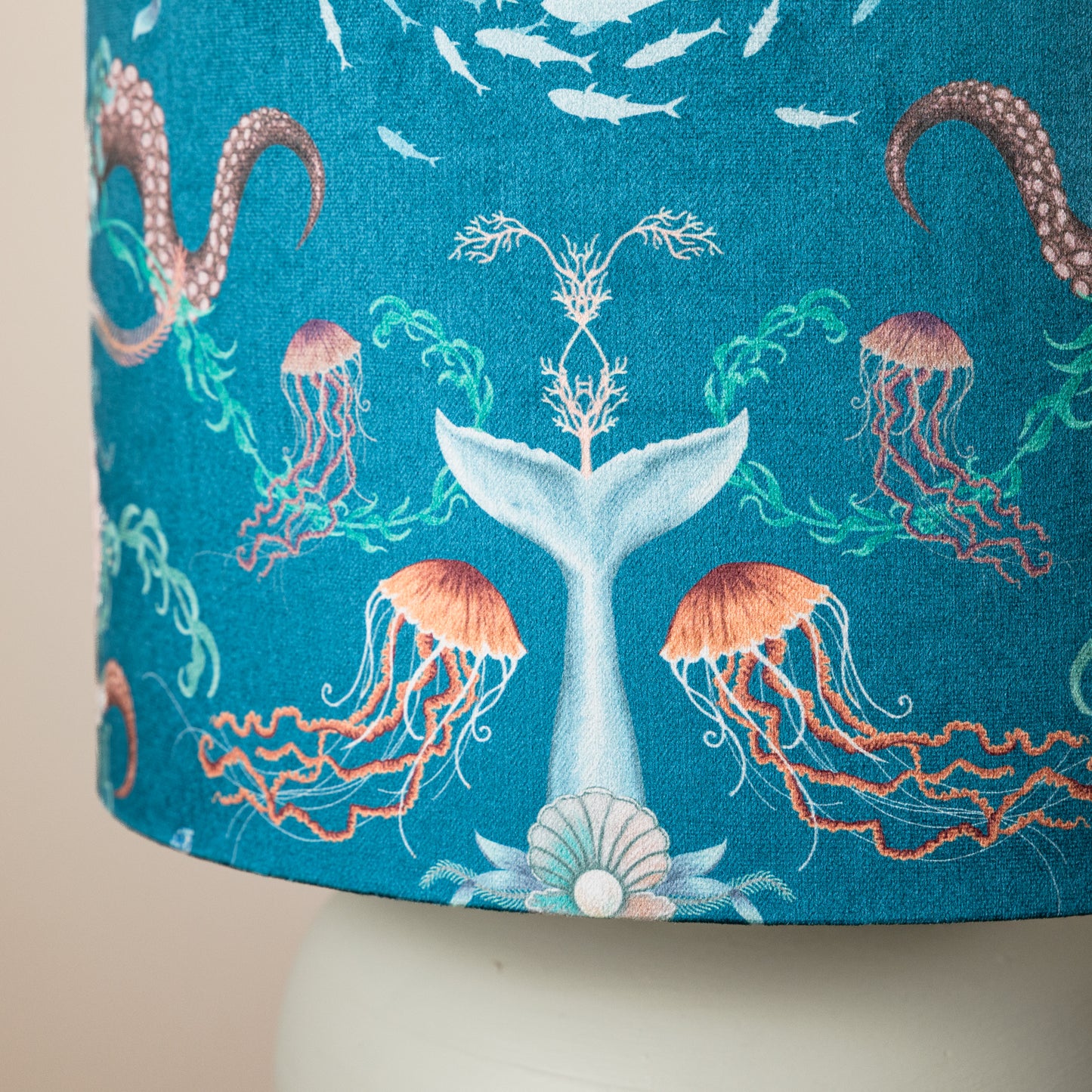 Becca Who Ocean Treasures Blue Bay - 40cm Drum Lampshade